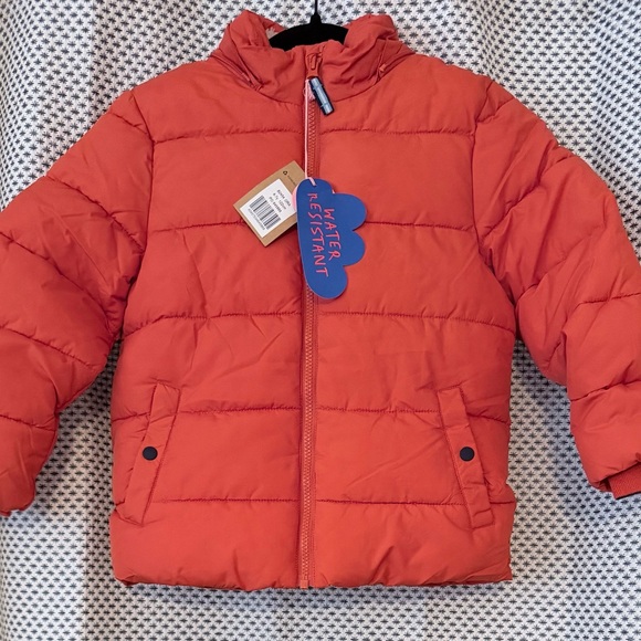 NWT Kids Mini Boden Winter Orange Fox Hooded Jacket Coat Puffer sz 6 - 7 year - Picture 3 of 8